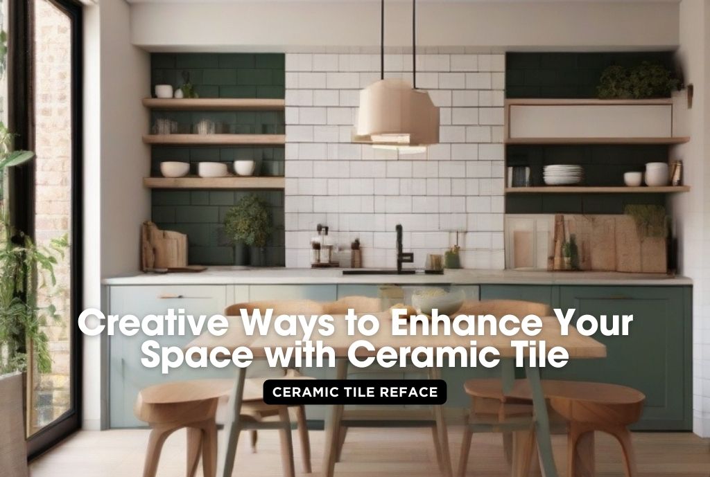 Living Room with Unique Ceramic Tile Arrangements